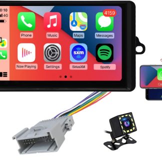 QLED Car Stereo for Chevy Silverado/SSR/Tahoe 2003–2006, GMC Sierra/Yukon 2003–2006, Hummer H2 2003–2007 | CarPlay & Android Auto | Steering Wheel Control | Free Backup Camera
