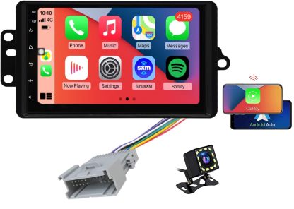 QLED Car Stereo for Chevy Silverado/SSR/Tahoe 2003–2006, GMC Sierra/Yukon 2003–2006, Hummer H2 2003–2007 | CarPlay & Android Auto | Steering Wheel Control | Free Backup Camera
