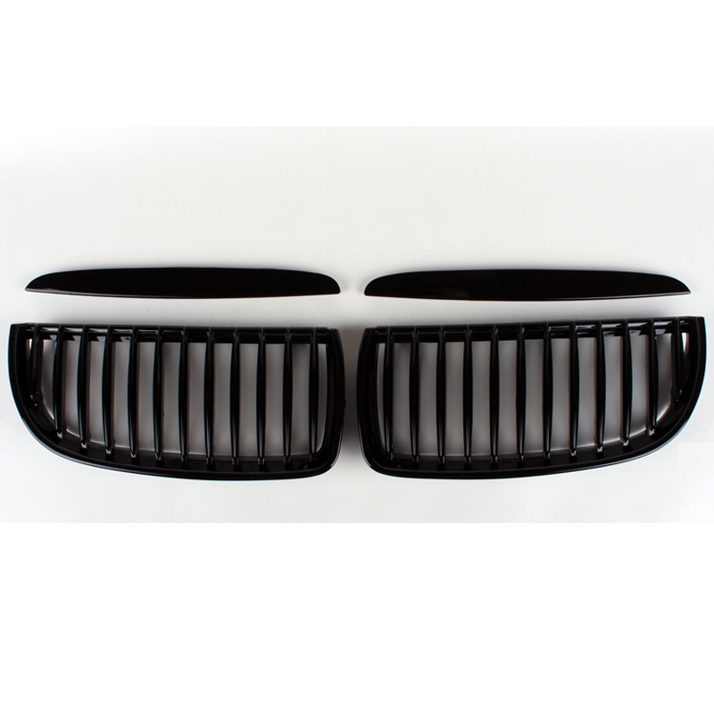 2005-2008 BMW 3-Series E90 E91 Gloss Black Kidney Euro Sport Front Hood Grill M Tech